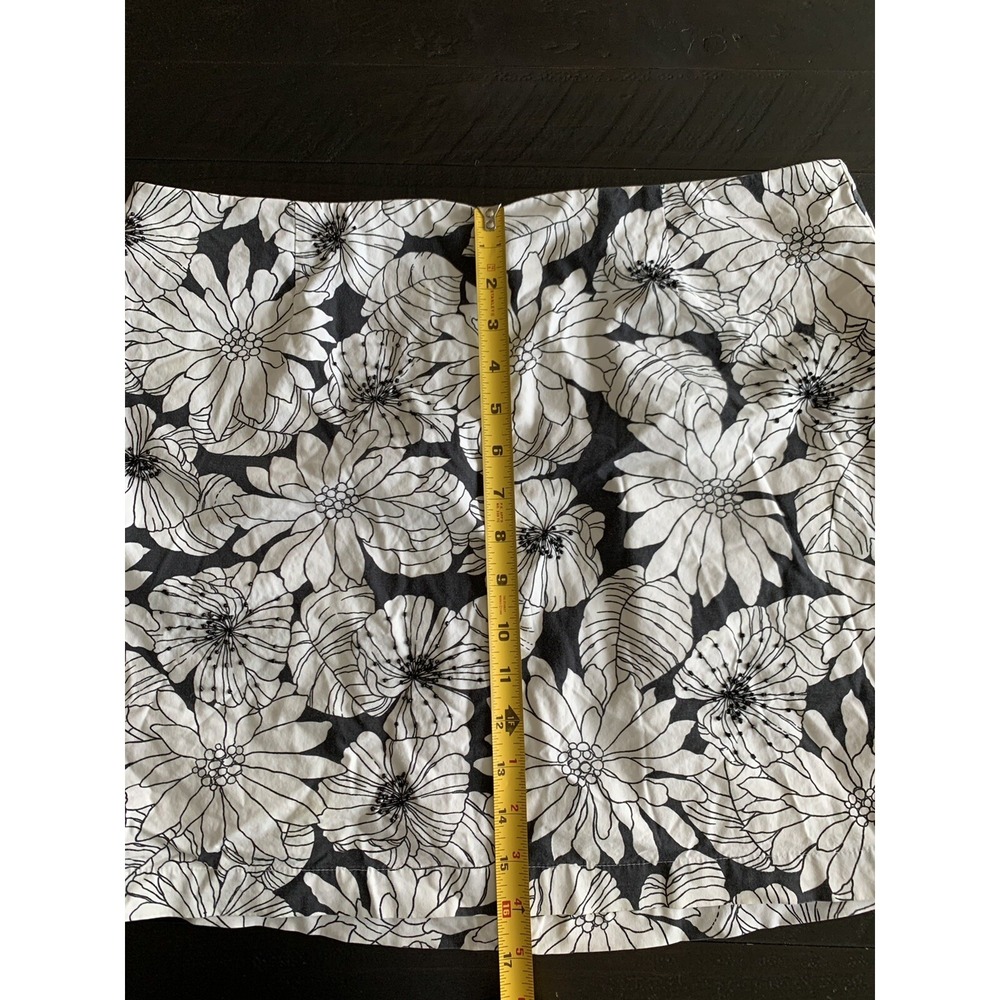 GAP Ladies Black and White Floral Stretch‎ Skirt Size 14 (U9) 0219 - Picture 3 of 7